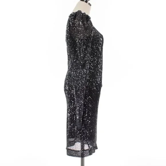 Dorothee Schumacher NWT Sparkling Moment Dress Size 3 (M) in Solid Gray Sequins